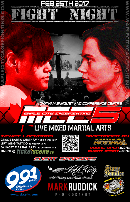 Maple City Cagefighting Amateur MMA Chatham Kent Poster